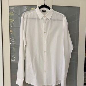 Just Cavalli Men's White Long-Sleeve Dress Shirt